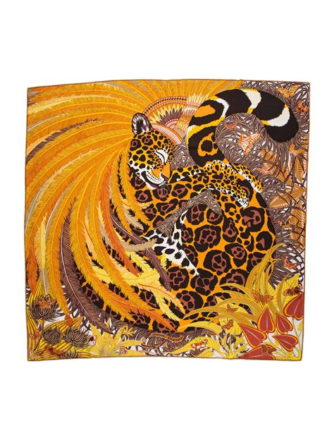 hermes jaguar quetzal scarf 90|Barely Worn Just Gorgeous ‘Jaguar Quetzal’ .